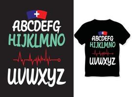 diseño de camisetas de tipografía de enfermería. archivo listo para imprimir. vector