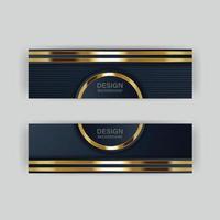 gold banner design with minimalist modern style gold luxury vector