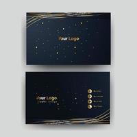 Print business card golden luxury vector