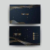 Print business card golden luxury vector