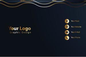 Print business card golden luxury vector