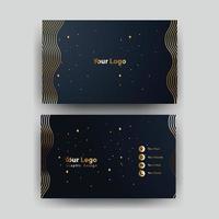 Print business card golden luxury vector