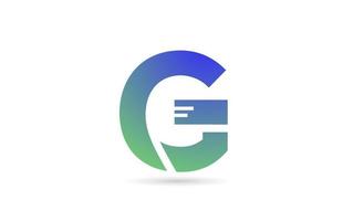 g logotipo de icono de letra del alfabeto verde. diseño creativo para negocio o empresa vector
