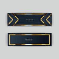 diseño de banner dorado con estilo minimalista moderno lujo dorado vector