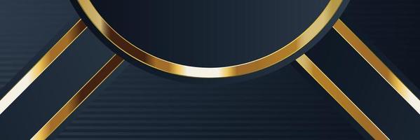 gold banner design with minimalist modern style gold luxury vector