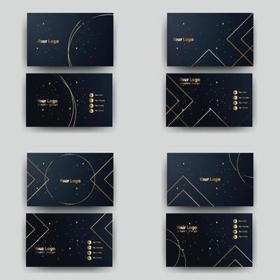 Print business card golden luxury