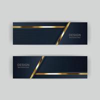 gold banner design with minimalist modern style gold luxury vector