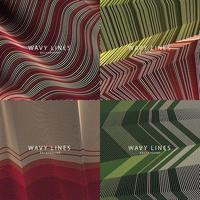 banner Wave Lines Pattern an Abstract Stripe Background, Vector