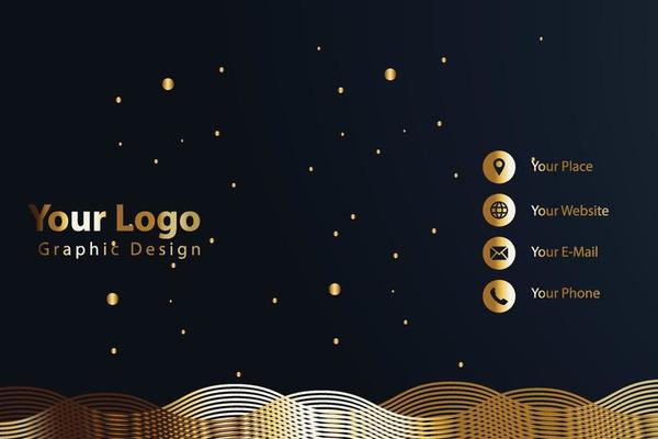 Print business card golden luxury