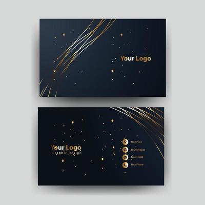 Print business card golden luxury