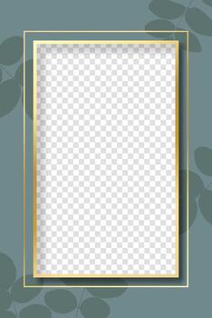 Gold frame background. Vector realistic frame