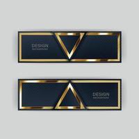 gold banner design with minimalist modern style gold luxury vector