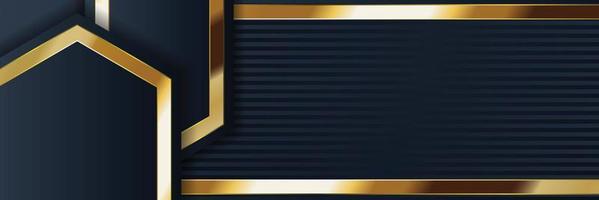 gold banner design with minimalist modern style gold luxury vector