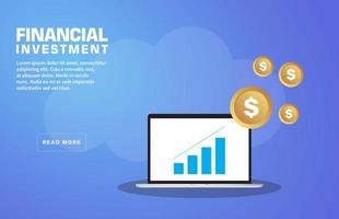 Financial Investment Landing Page Template vector