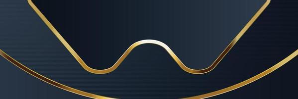 gold banner design with minimalist modern style gold luxury vector