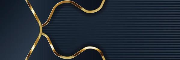 gold banner design with minimalist modern style gold luxury vector