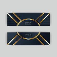 diseño de banner dorado con estilo minimalista moderno lujo dorado vector