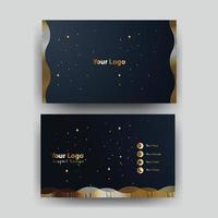 Print business card golden luxury vector