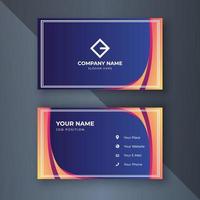 Creative coorporate business card Template modern and Clean design vector