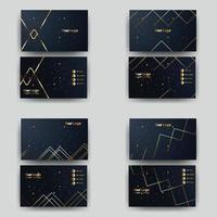 Print business card golden luxury vector