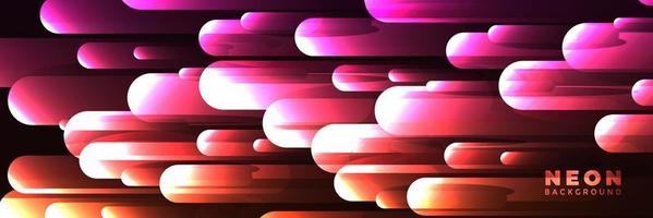banner brillante abstracto de fondo de neón con flechas de neón púrpura azul. fondo de vector futurista de alta tecnología
