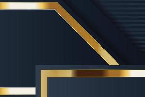 diseño de banner dorado con estilo minimalista moderno lujo dorado vector