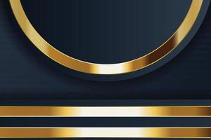 diseño de banner dorado con estilo minimalista moderno lujo dorado vector