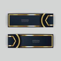 gold banner design with minimalist modern style gold luxury vector