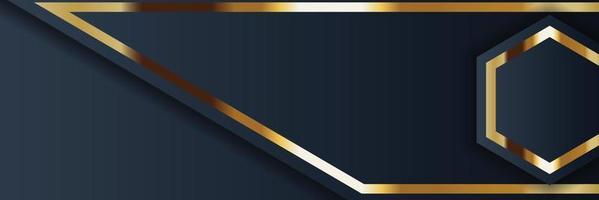 gold banner design with minimalist modern style gold luxury vector