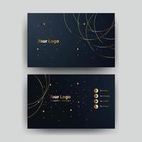 Print business card golden luxury vector