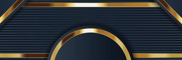 gold banner design with minimalist modern style gold luxury vector