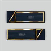 diseño de banner dorado con estilo minimalista moderno lujo dorado vector