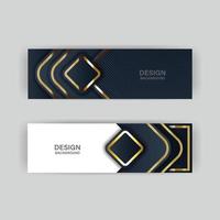 diseño de banner dorado con estilo minimalista moderno lujo dorado vector