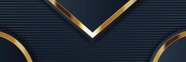 gold banner design with minimalist modern style gold luxury vector