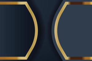 diseño de banner dorado con estilo minimalista moderno lujo dorado vector