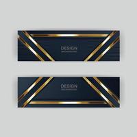 diseño de banner dorado con estilo minimalista moderno lujo dorado vector