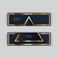 diseño de banner dorado con estilo minimalista moderno lujo dorado vector