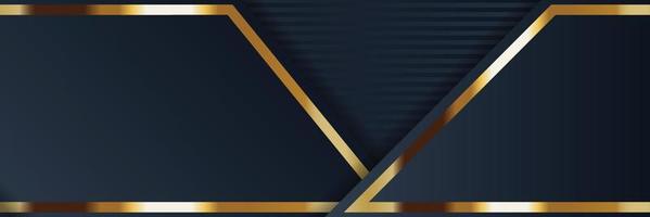 diseño de banner dorado con estilo minimalista moderno lujo dorado vector