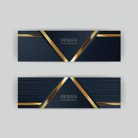 diseño de banner dorado con estilo minimalista moderno lujo dorado vector