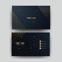 Print business card golden luxury vector