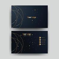 Print business card golden luxury vector