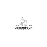 Pet Care Logo with Monoline Style vector