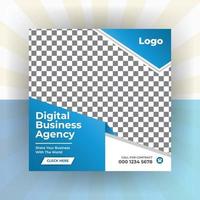 Creative business marketing promotion social media post, Digital web banner design Free Vector