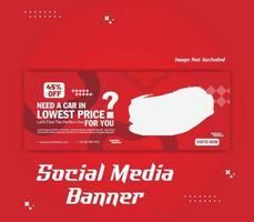 Minimal social media  cover banner template social media post vector