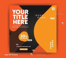 Modern promotion square web banner for social media vector