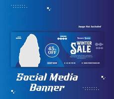 Minimal social media  cover banner template social media post vector