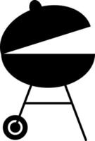 vector de icono de glifo de parrilla de barbacoa