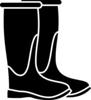 Rubber Boot Glyph Icon Vector