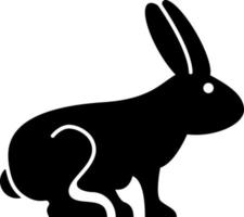 Rabbit Animal Glyph Icon Vector