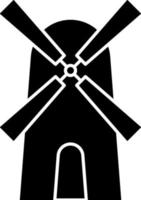 Windmill Spring Glyph Icon Vector